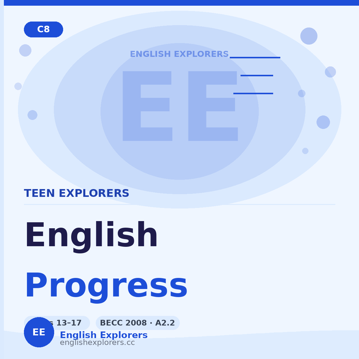Course 8 — Teen Explorers: English Progress